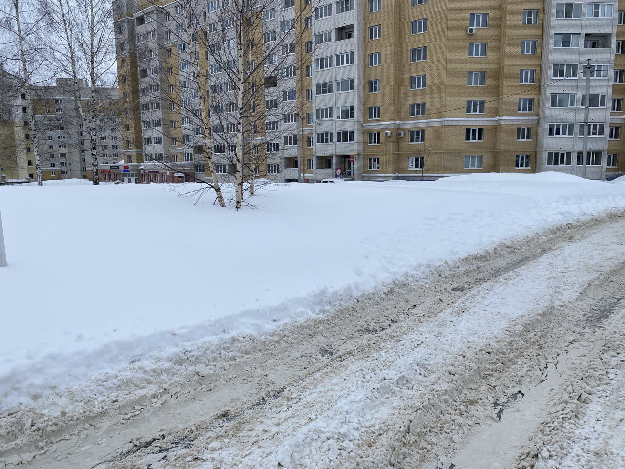 снег