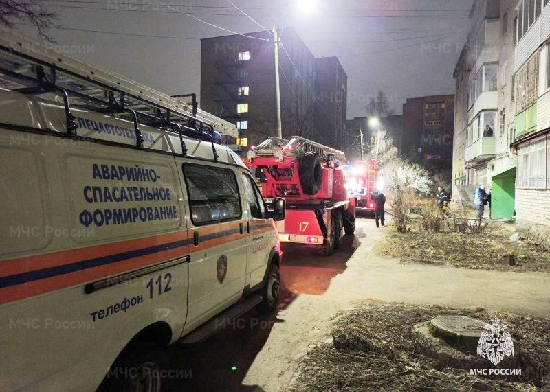 В Александрове на пожаре пострадал человек