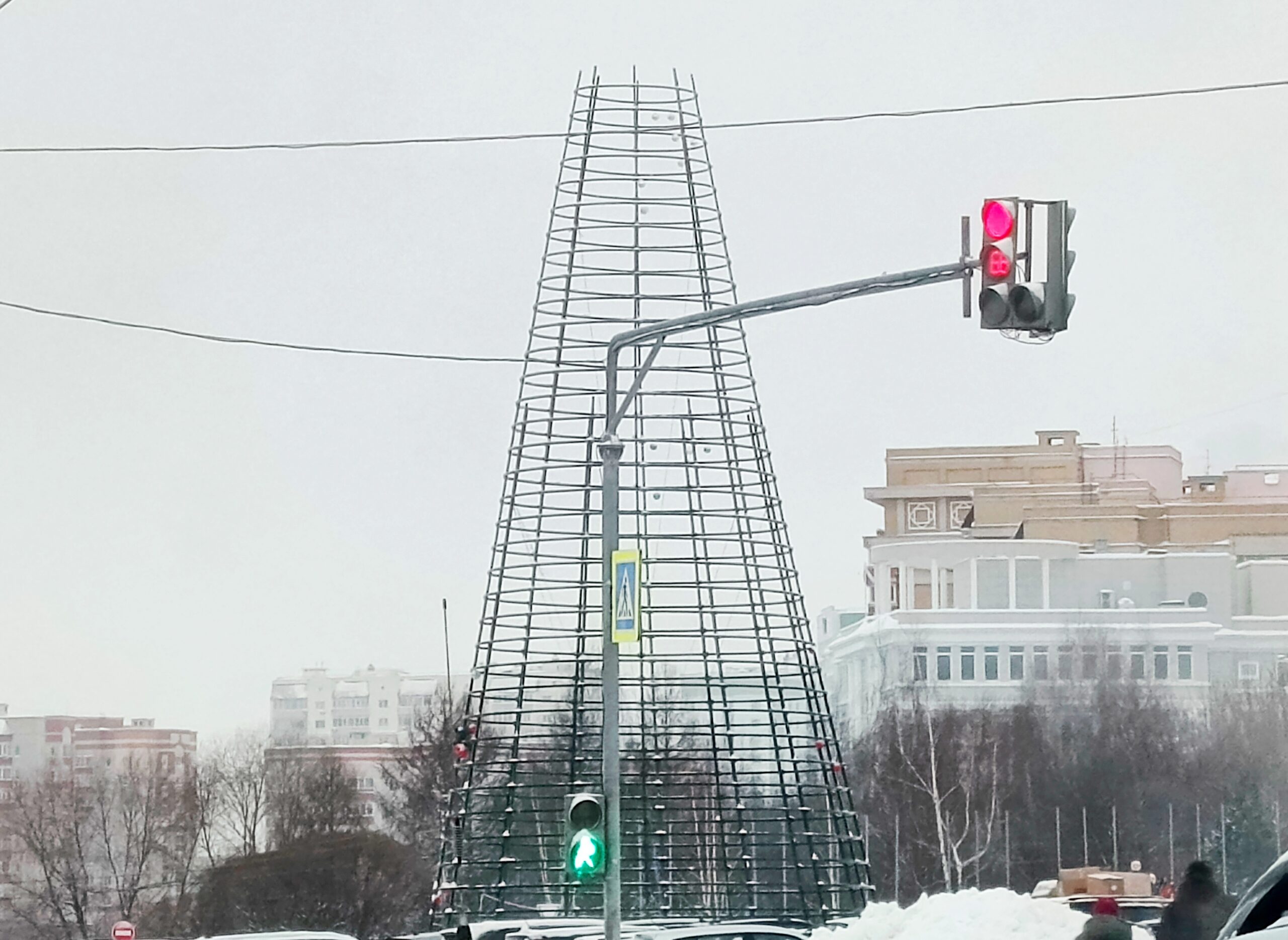 Во Владимире начали разбирать новогодние ёлки