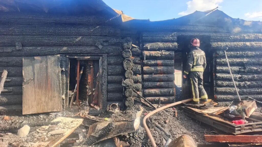 пожар в деревне погост Ковровского округа