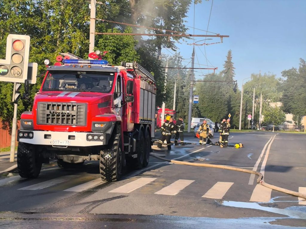 Во Владимире на улице Луначарского произошёл пожар